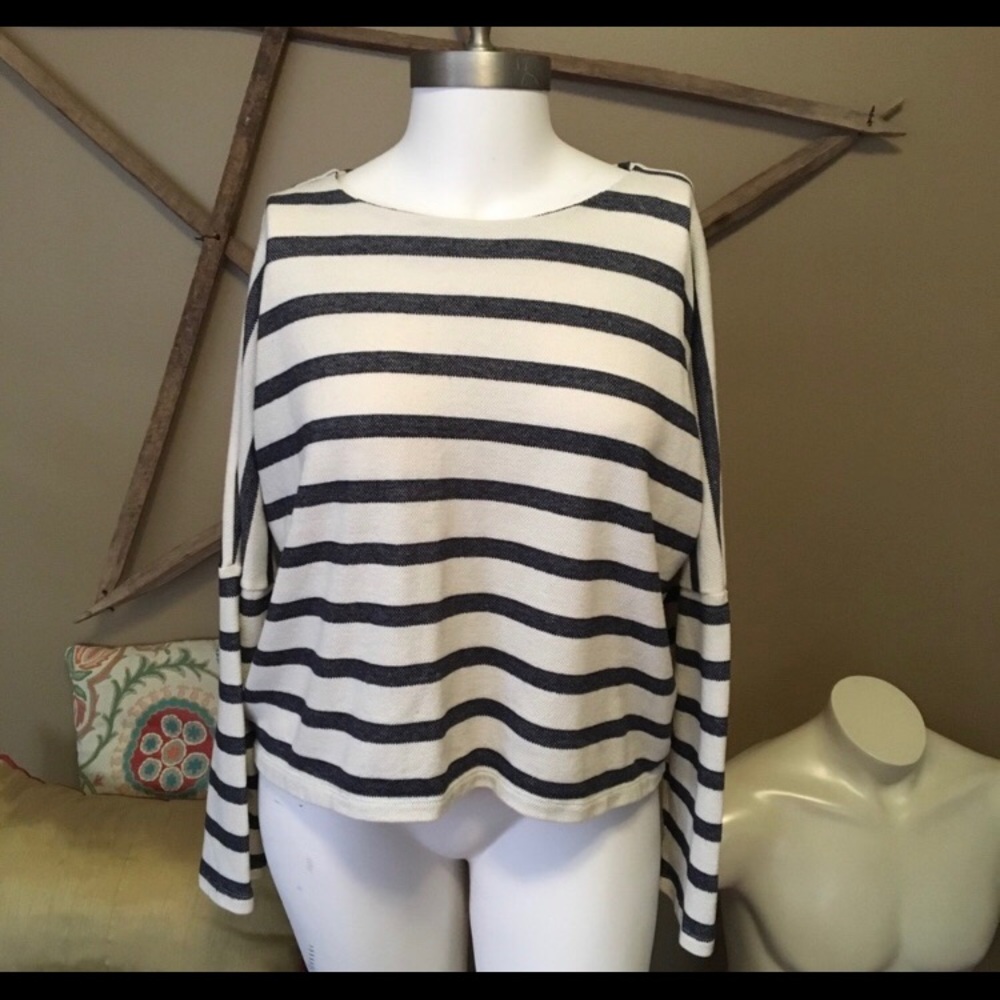 Banana Republic nautical stripe cotton top